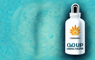 A dropper bottle with thc oil