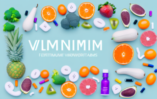 Various types of vitamins and supplements