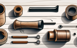 Several hemp pipes with different sealing methods applied