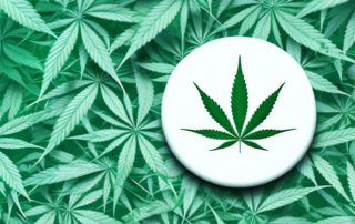 A thc tablet surrounded by a soothing aura to signify pain relief