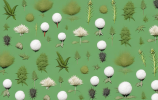 A variety of plants known for their fibers