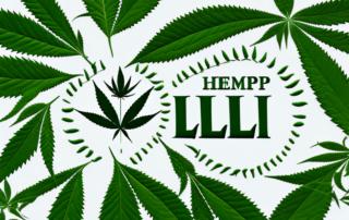 A collection of hemp oil products like a bottle