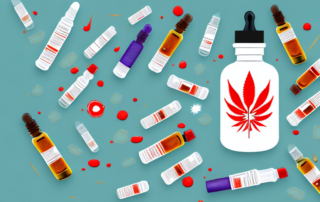 A cbd oil bottle with a dropper