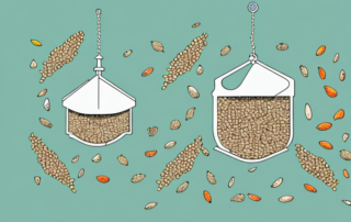 A variety of birds pecking at hemp seeds scattered on a bird feeder
