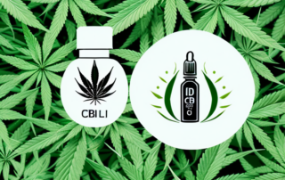 A cbd oil bottle with a dropper