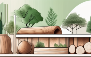 Different natural building materials like wood