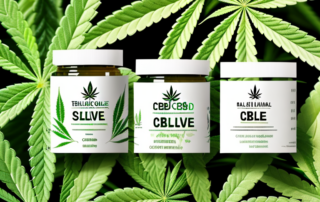 Several cbd salves in different containers