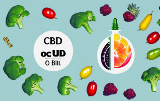 A cbd oil dropper over a slim silhouette