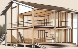 A house being constructed with hemp materials