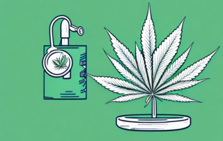 A cannabis plant in a medical setting