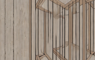 A cross-section of a floor structure