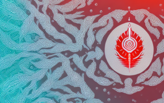 A cbd oil dropper with a few drops falling into a stylized representation of pain