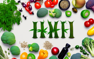 A bottle of hemp seed oil