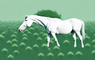 A horse in a peaceful field