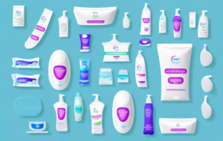 Various hygiene products for women such as sanitary pads
