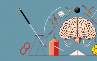A brain and a muscular arm symbolizing mental and physical strength