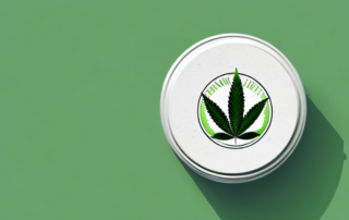A hemp salve jar with a soothing green aura emanating from it