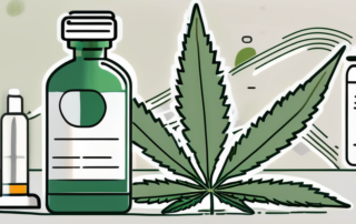 A doctor's prescription pad with a cannabis leaf subtly incorporated into the design