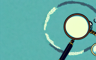 A hemp fabric with a magnifying glass over it