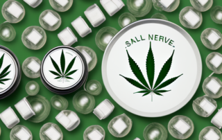 Several different types of cannabis salve jars
