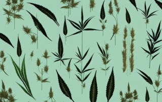 Several stylish dresses made from hemp hanging on a rack