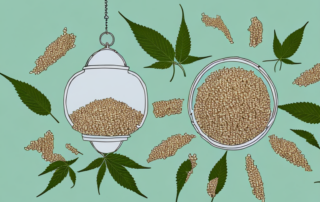 Various types of hemp seeds in a bird feeder