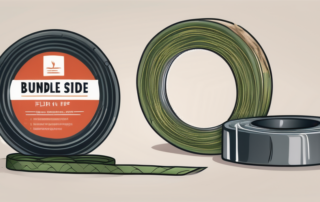 A roll of teflon tape and a bundle of hemp side by side
