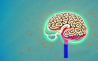 A brain with hemp seeds scattered around it