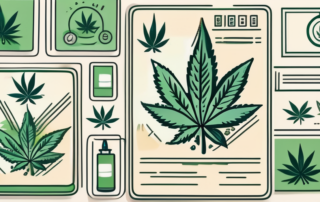 A cannabis leaf on a prescription pad