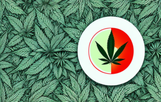 A thc patch placed on a symbolic representation of pain