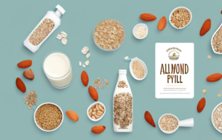Various types of plant-based drinks such as almond milk