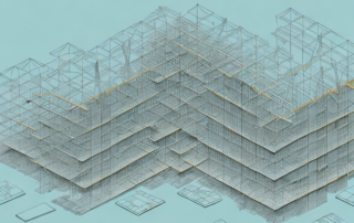 A construction site where buildings are being made from hemp materials