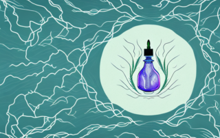 A bottle of hemp oil with a soothing