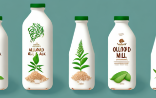 Various types of plant-based milk like almond