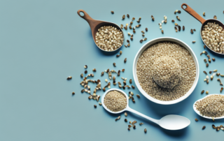 Raw hemp seeds in a bowl