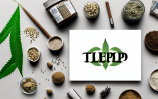 A variety of hemp products such as hemp seeds
