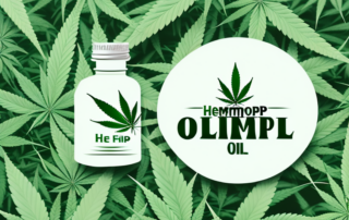 A hemp oil bottle with a dropper