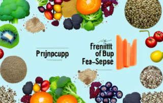 A variety of nutritious foods like fruits