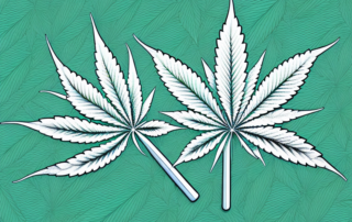 A cannabis plant intertwined with an arthritic joint