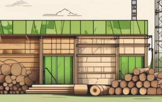 A variety of eco-friendly building materials such as bamboo