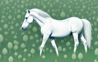 A calm and relaxed horse in a peaceful meadow
