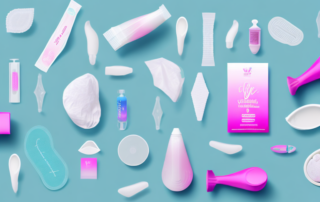 A variety of feminine hygiene products like sanitary pads