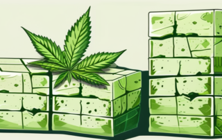 Hemp-lime bricks stacked together