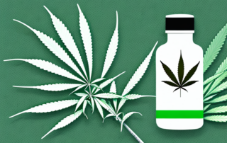 A cannabis plant in a medicine bottle to symbolize its use as a revolutionary alternative for pain relief