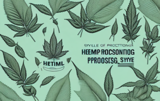 Various stages of hemp cultivation and processing