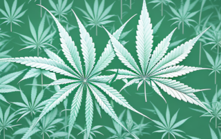 A cannabis plant in a medical setting