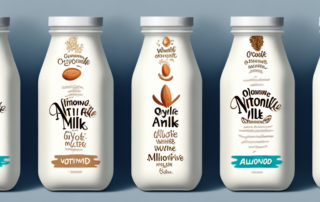 Seven different types of milk alternatives