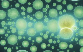 A variety of hemp globules in different sizes and colors