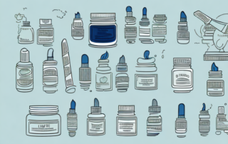 A variety of objects such as a bottle of hemp oil