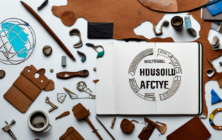 Various household items made from recycled materials